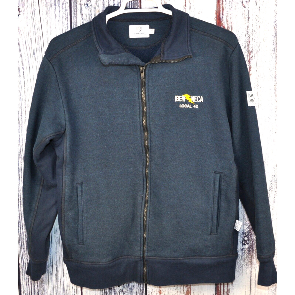 Tyndale Classic Full Zip FR Sweatshirt NAVY Blue Size Large CAT2 CAL 23